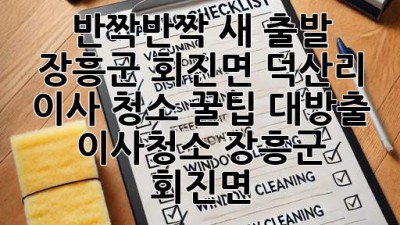 ✨ 반짝반짝 새 출발! 장흥군 회진면 덕산리 이사 청소 꿀팁 대방출 🏡 #이사청소 #장흥군 #회진면